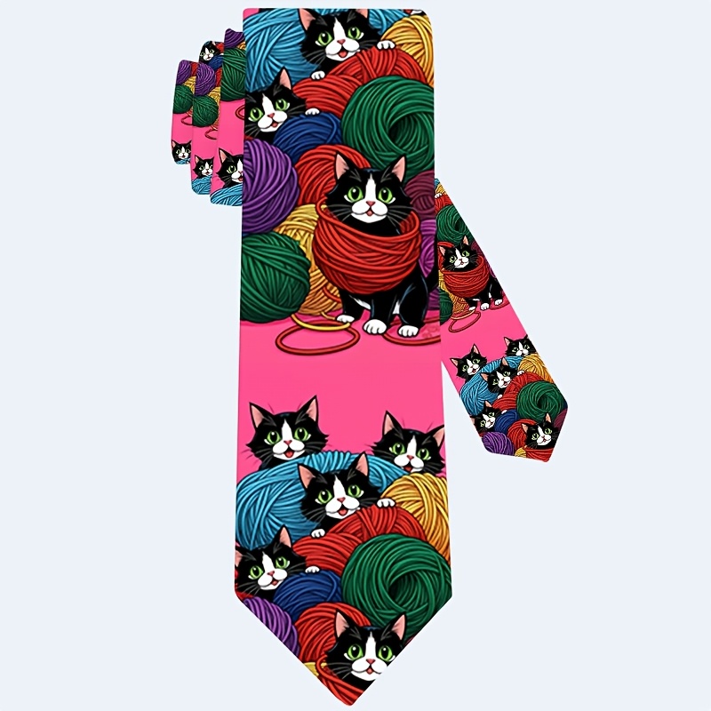 TEMU 1pc, Adorable Necktie, Ideal For Celebrations, Festive Occasions, And Everyday Wear, Seasonal Fashion Item | Trendy Tie-ideal Present For Men