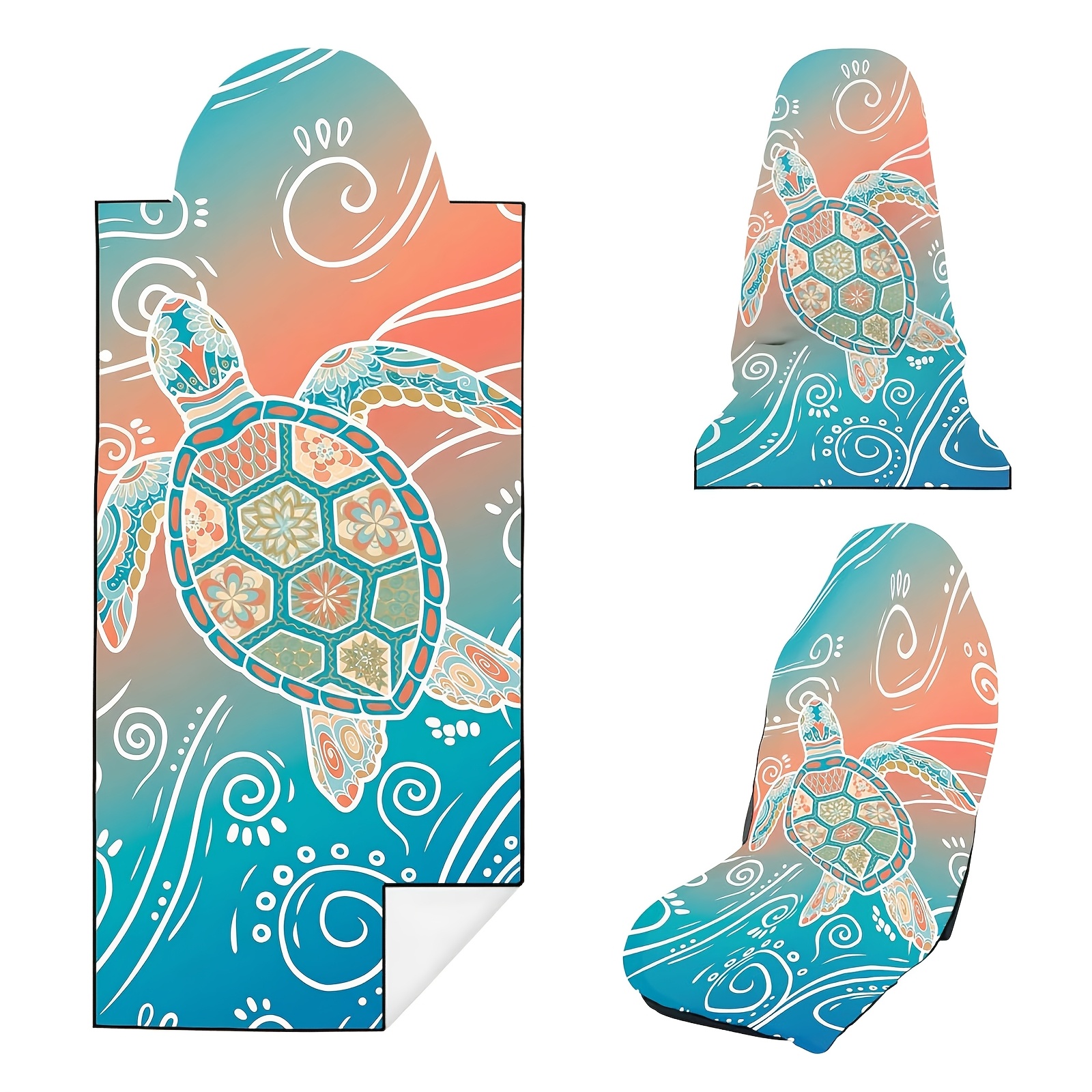 TEMU 1 Pack Car Seat Towel Covers, Sweat-proof Microfiber Seat Protectors For Gym, Running, Beach & Workout, Breathable Quick-dry, Machine Washable,