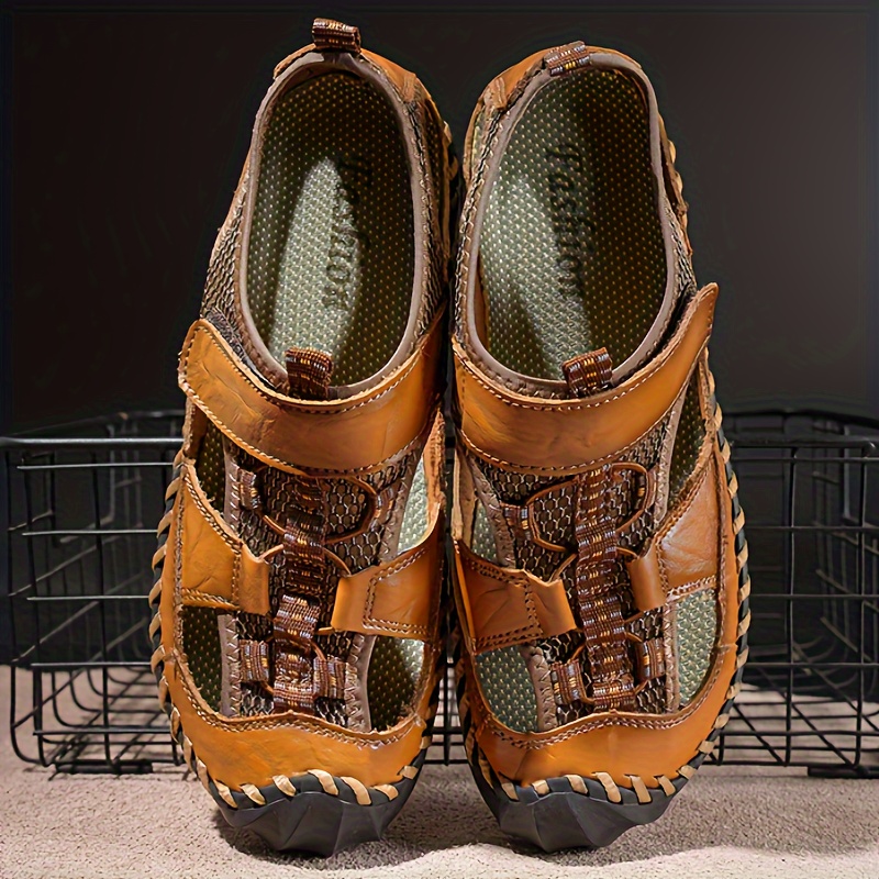 Men'S Casual Sports Sandals Solid Color, Round Toe, Adjustable Fastener, Superfine Fiber Upper, Rubber Sole, Faux Insole and Lining, Breathable Slip-Resistant Outdoor Beach Shoes for Spring, Summer, Fall 7 Men'S Casual Sports Sandals Solid Color, Round Toe, Adjustable Fastener, Superfine Fiber Upper, Rubber Sole, Faux Insole and Lining, Breathable Slip-Resistant Outdoor Beach Shoes for Spring, Summer, Fall - Image 7