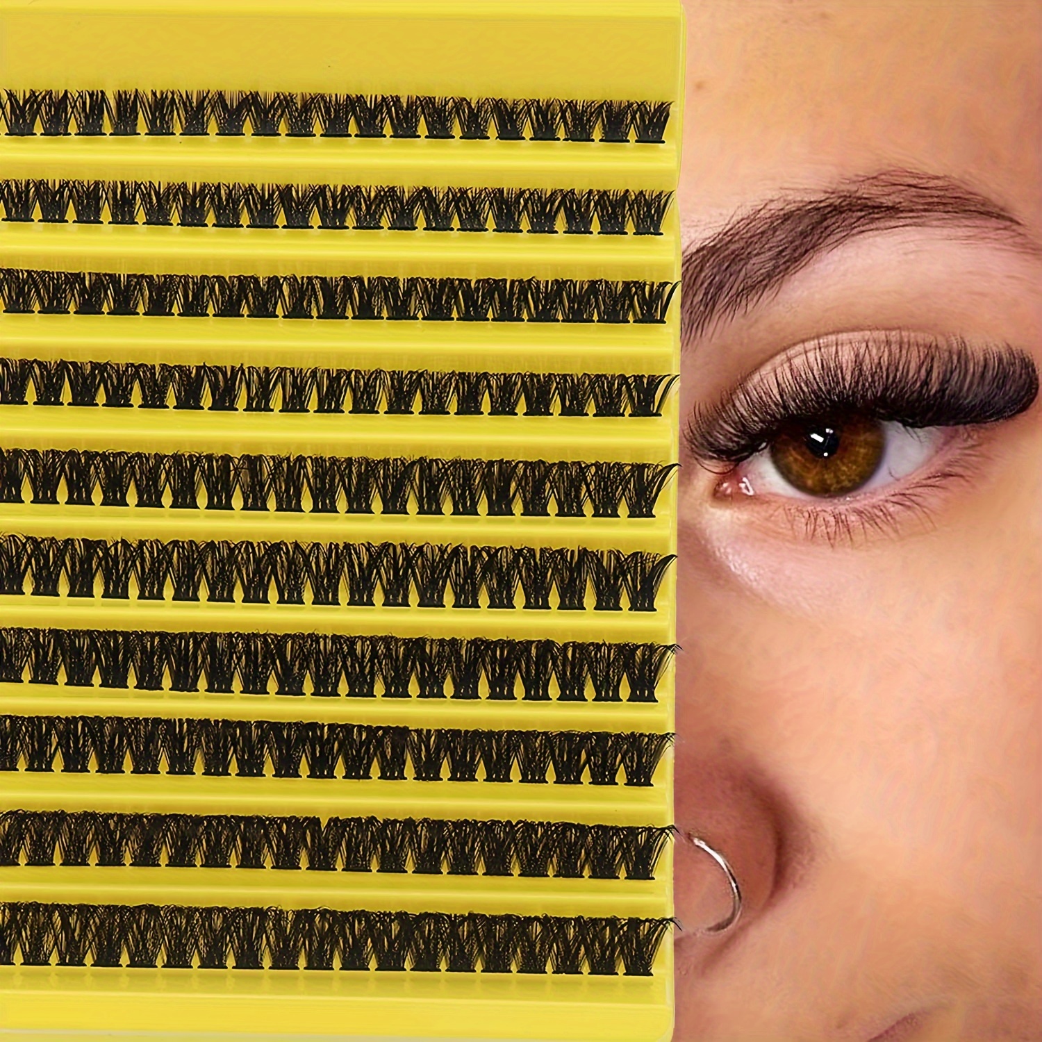 A Set Of 80 Strands Of False Eyelashes, Length Mixed 10-16mm, Thickness 0.07mm, C/d , 3d Doll Russian Dd Animation Super Thick Style, Easy To Apply, Natural And Reusable, Suitable For