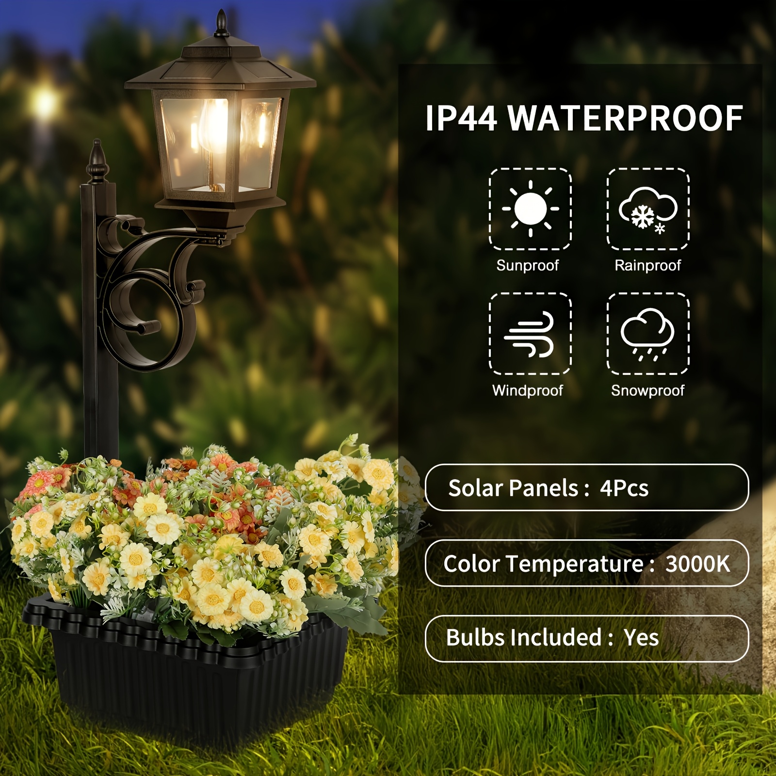 Stylish solar garden lamp