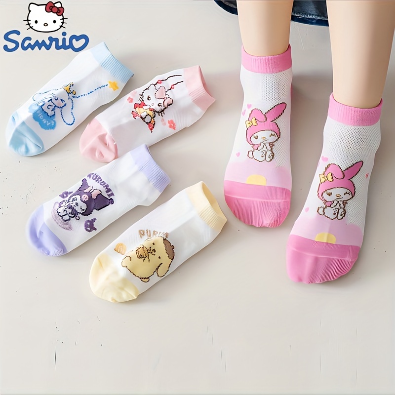Sanrio Hello Kitty Fishnets, Black Hello Kitty Kuromi