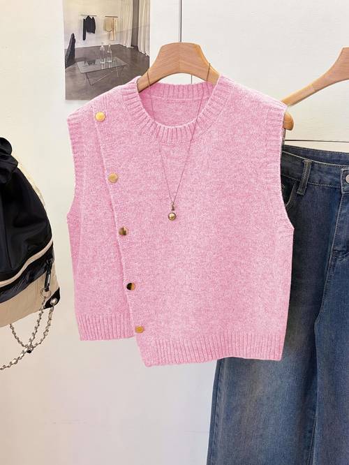 immagine dell'articolo nuovo gilet da /estate ed elegante, , con bottoni, versatile e senza maniche