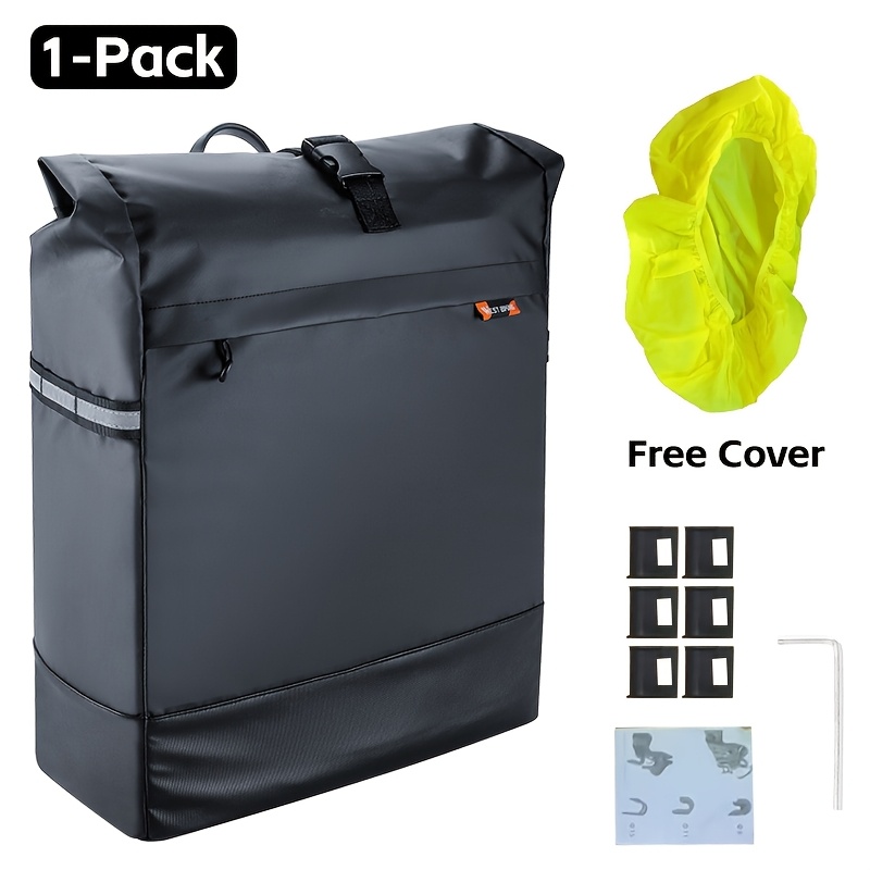 Image of West Biking 30l Waterproof Bike Rear Rack Bag Riding Side Storage Pannier Bicycle Trunk Rear Seat Carrier Pack Shoulder Bag