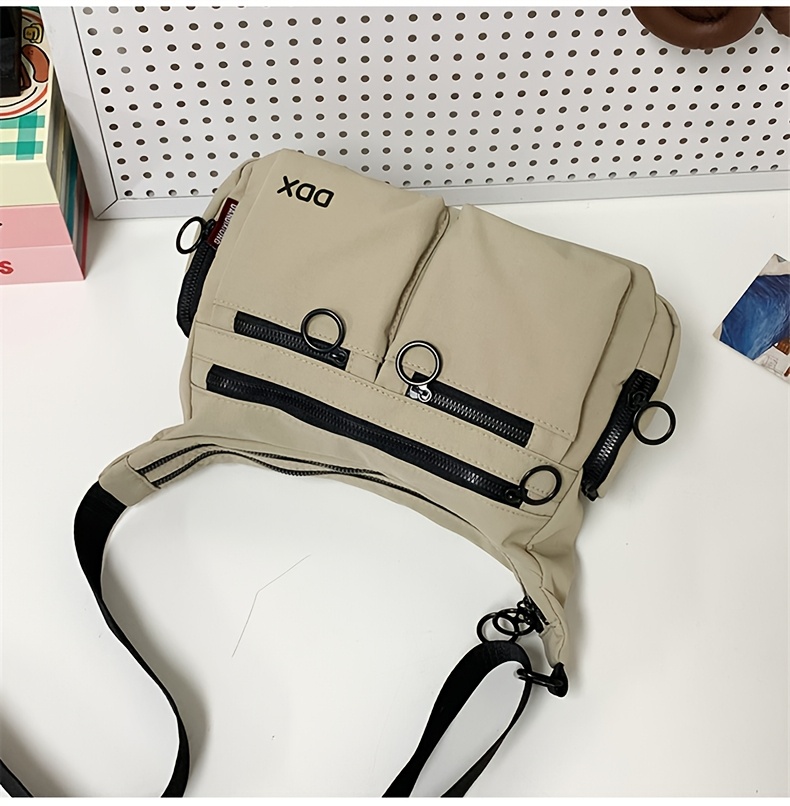 large capacity multi pocket crossbody organizer bag   nylon belt bag with adjustable strap zipper closure colors suitable for daily   work casual use Product details 4