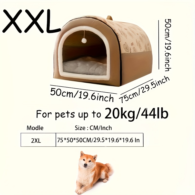 Groot Huisdierhuis, Extra Groot Ruimte, Zacht en Comfortabel, Multifunctioneel, Geschikt voor Alle Seizoenen