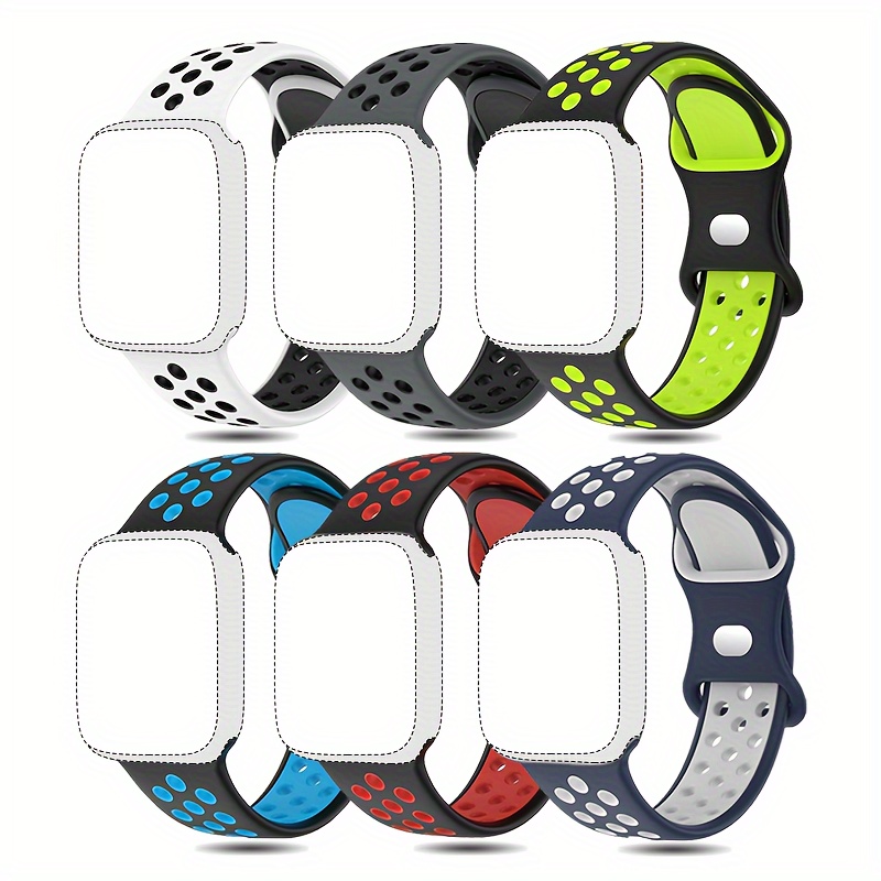 

6pcs Set Of For Apple Suitable For 4pcs Set 49mm 41mm 40mm 38mm 45mm 44mm 42mm And 's , For Iwatch Se Wristband 8 7 6 5 4 3 2