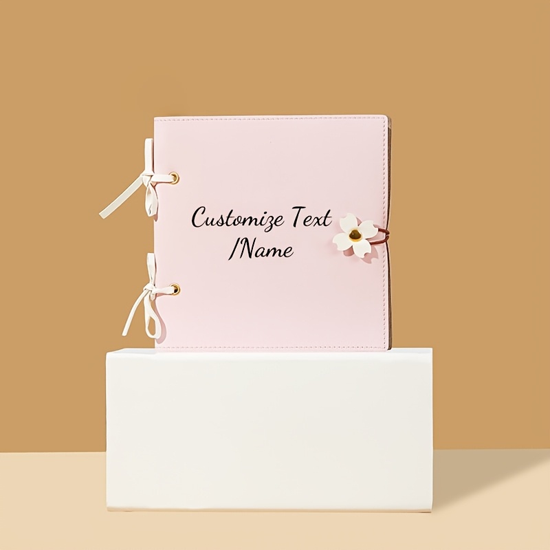 TEMU Álbum de Recortes Personalizado, Texto/Imagens Personalizáveis, Páginas em Branco Espessas, Álbum de Casamento, Álbum de Fotos DIY, Álbum de