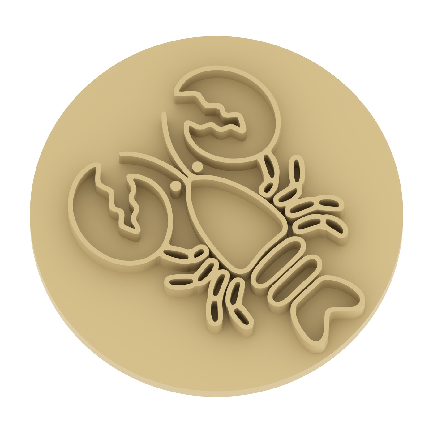 TEMU 1pc Lobster Texture Embossed Polymer Clay Texture Stamp, Suitable For Halloween, Christmas, Coasters, Ceramics, Pottery, Sculpture, Weaving,