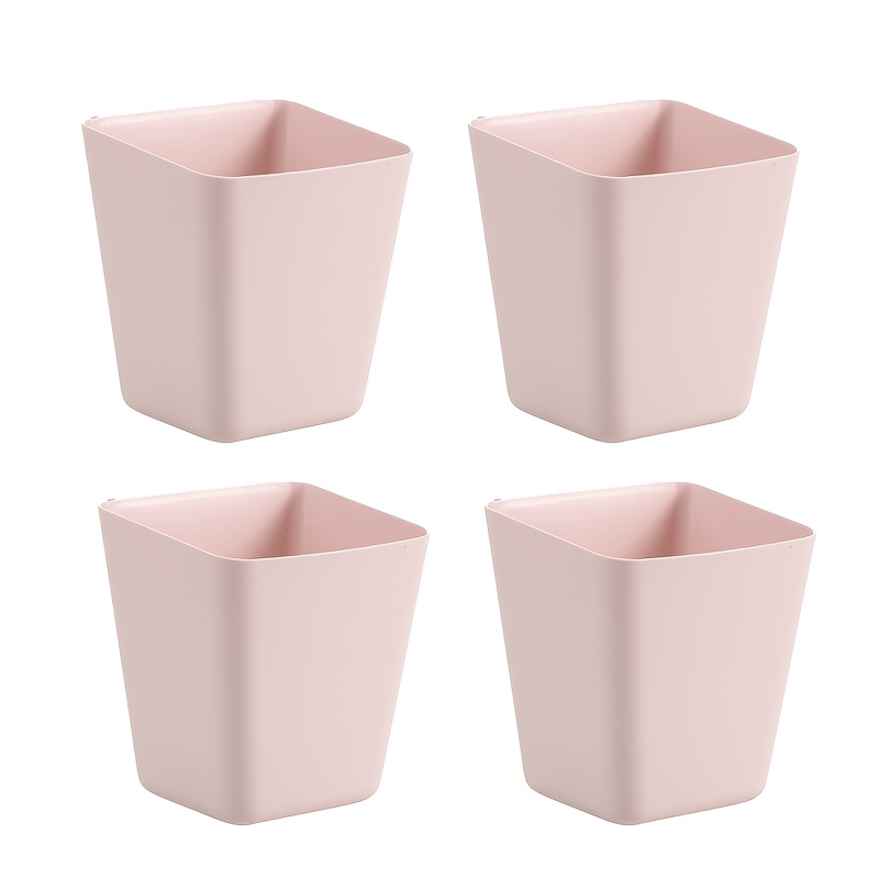 4pcs Plastic Storage Boxes, Hanging Storage Containers, Options, Suitable For Office Organization, Desktop Tidy, Home Clutter Storage For, Wall Hanging, And Use With Small Carts