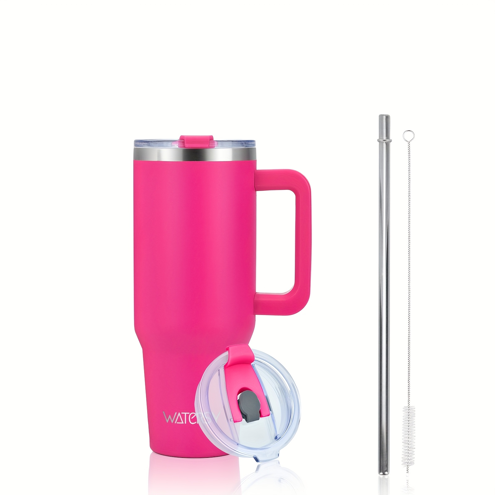 1pc travel mug coffee cup 30oz 40oz tumbler straw - Temu