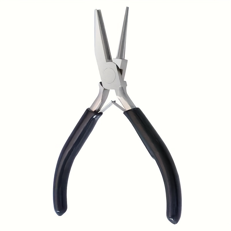 

1pc Precision Round Concave Wire Winding Pliers, With Black Handle, Metal For Jewelry & Bead Making, Essential Diy Crafting Accessories