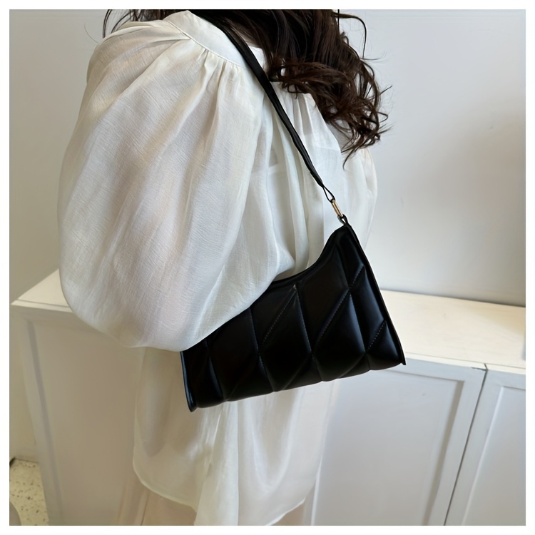 Bolso de Hombro Casual para Mujer, Bolso de Axila Elegante y Sencillo, Cartera Moderna para Uso Diario y Desplazamientos, Disponible en 3 Colores: , Blanco, Caqui