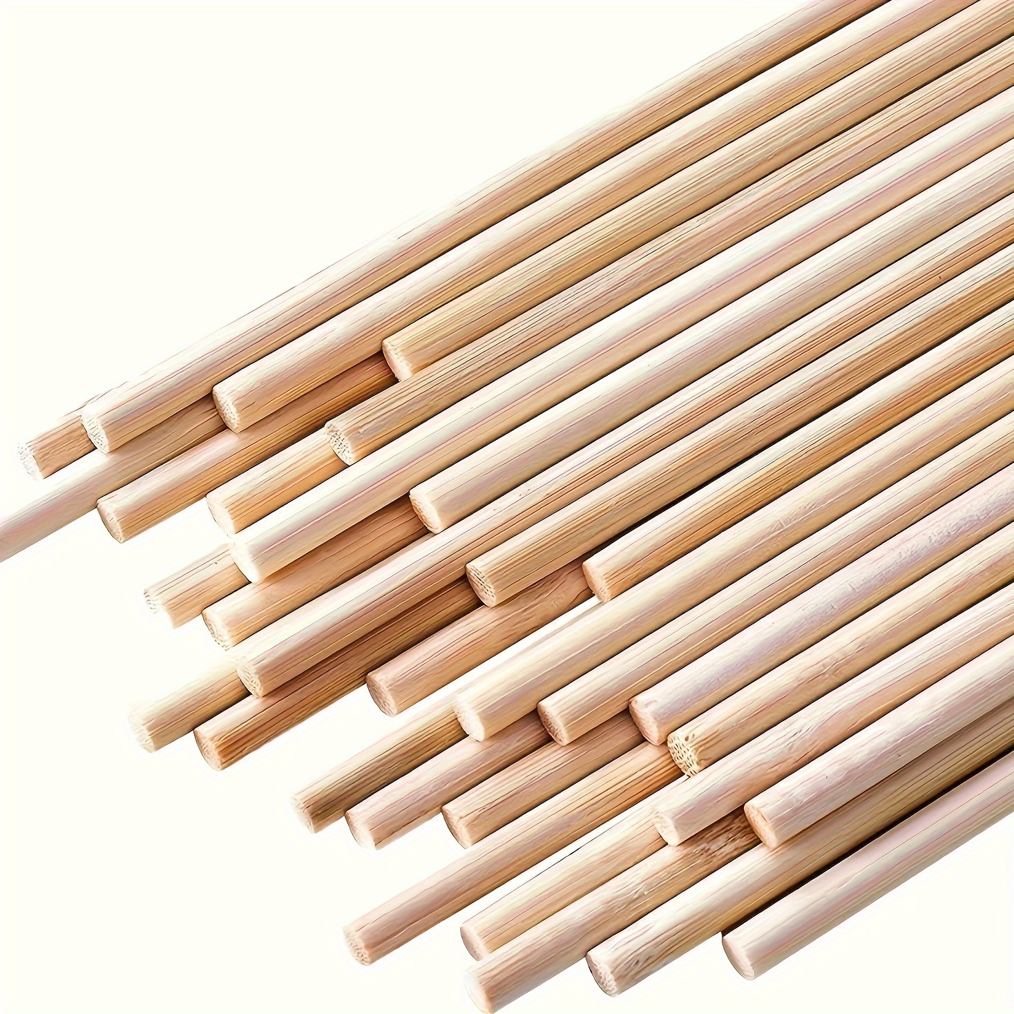 

30pcs Of Unfinished 12 Inch Wooden Craft Dowel Bars For Handmade Decorative Items, Suitable For Art And Craft Projects