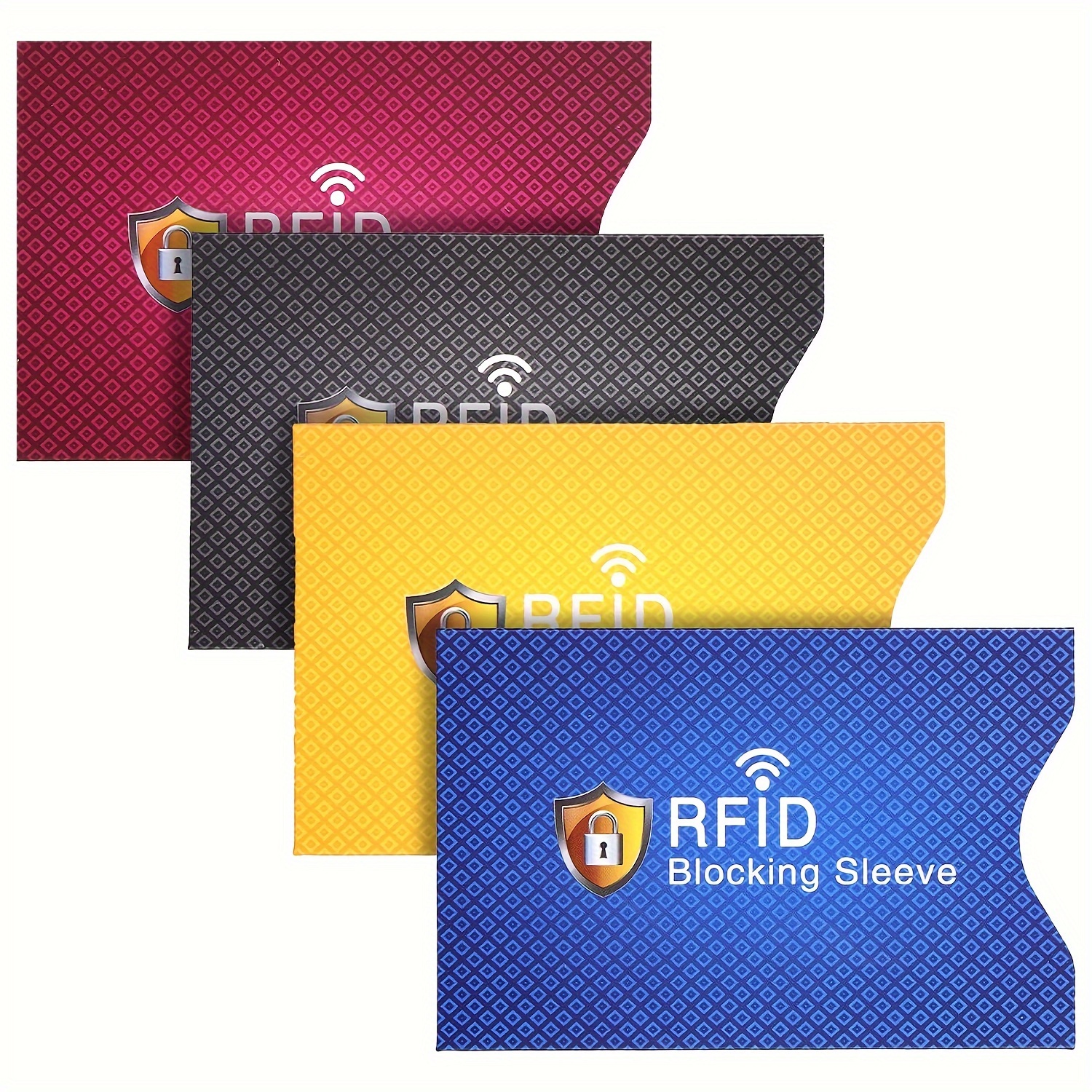 

4pcs Rfid Blocking Sleeves, Rfid Card Holder Blocking Sleeves Credit Card Protector Cover, Theft Slim Profile Rfid Blocking Sleeve For Office