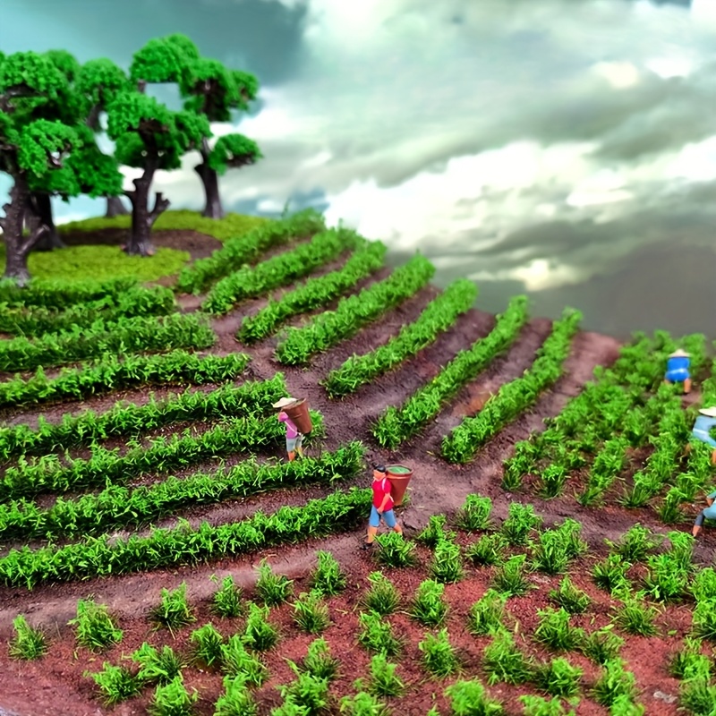 Lot De 20 Touffes D'herbe Miniature – Résine Pour Paysage De Train, Diorama Et Maquette – Taille 10-18 Mm