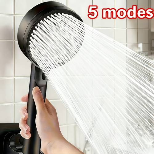 high pressure handheld shower head with 5 ideal for sensitive battery free modern bathroom accessory water shower head perfect rv faucets contemporary faucet sturdy material