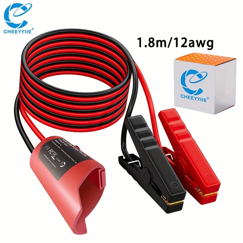 TEMU Cheeyyiie 1/2pcs [portable Jump Starter] Portable /5.9ft 12awg Jump Starter Cable | 12v Car Booster Cables With Battery Start Tool, Automotive