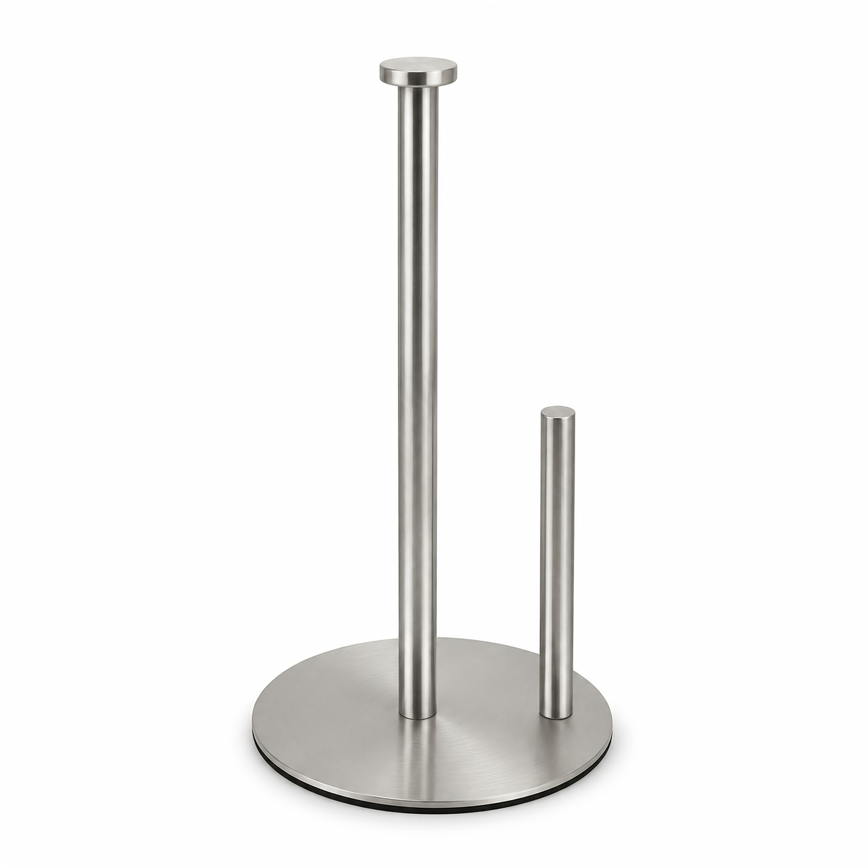 TEMU Standing Paper Towel Holder With Anti-slip Weighted Base, Stainless Steel Freestanding Tissue Dispenser For Kitchen, Black, Silvery, Golden