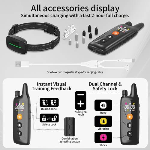 dog shock collar 3300ft dog training collar with remote innovative with 4 training rechargeable for all breeds