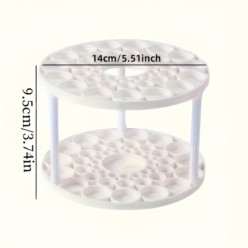 360 rotatable art brush organizer white ceramic coated plastic insert holder with multiple compartments for brushes pens makeup tools space saving desktop storage for artists crafters craft tool organizer   durable construction paint brush organizers Product details 2