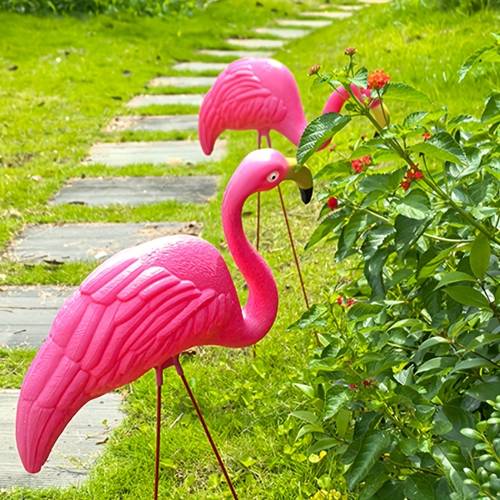deco flamingo statue with removable red legs realistic bird sculpture for outdoor lightweight plastic garden decor suitable for pools patios yards assembly no