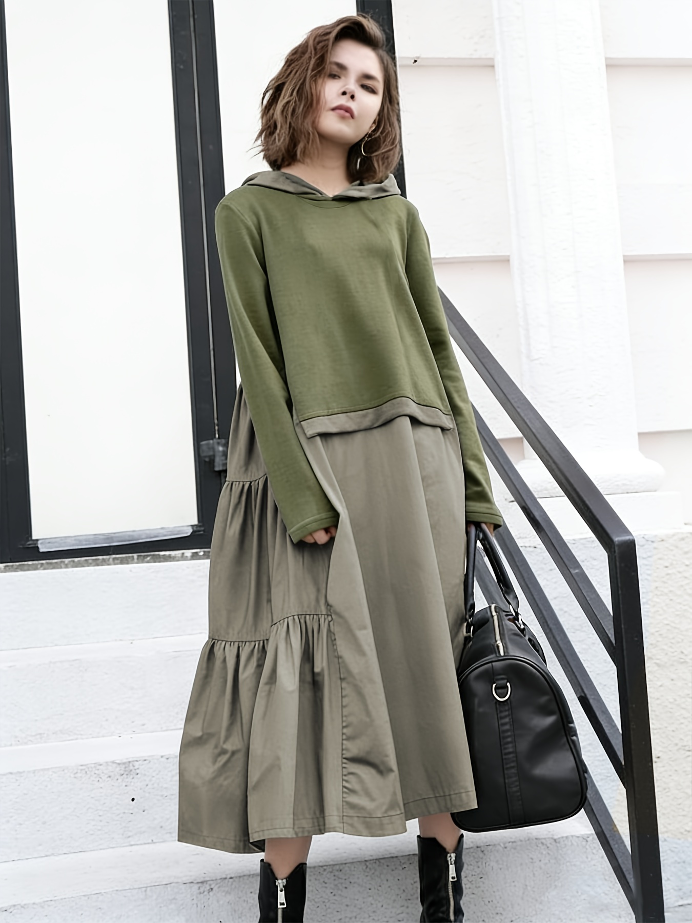 creative casual dress plus size plus size new hooded features a comfortable Rainbow Fashions Bridal Wear consignment:Geneva Sept  + Zurich Oct 2026 Office wear Size:8-9 years