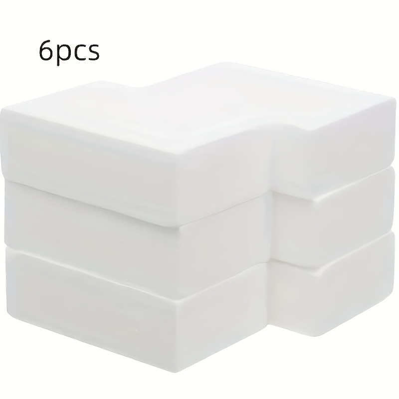 TEMU 6pcs Of Foam Blocks For Floral Arrangements, High-density Styrofoam For Securing Floral Materials, Suitable For, Crafts, Centerpieces, And Model Making, Polystyrene Bricks, White