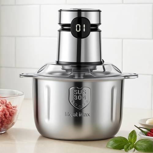 maszynka do mięsa 5l, blender kuchenny, narzędzie do przygotowywania żywności, wydajna siekaczka, kompaktowa konstrukcja, solidna i trwała , silnik wysokoprędkościowy, krajalnica do warzyw, młynek do orzechów, odpowiednia dla domowych kucharzy i zapracowanych rodzin
