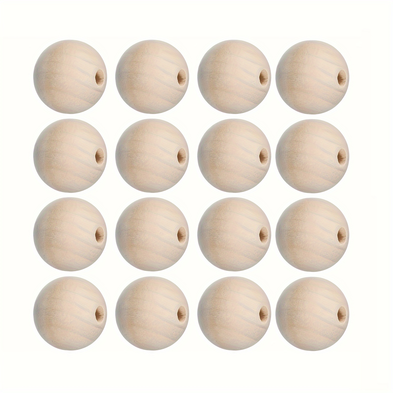 

Mioumei 16pcs 40mm Unfinished Wooden Beads - Round Loose Spacer Beads For Diy Crafting And Jewelry Making, Khaki Color, Spacer Beads For Jewelry Making