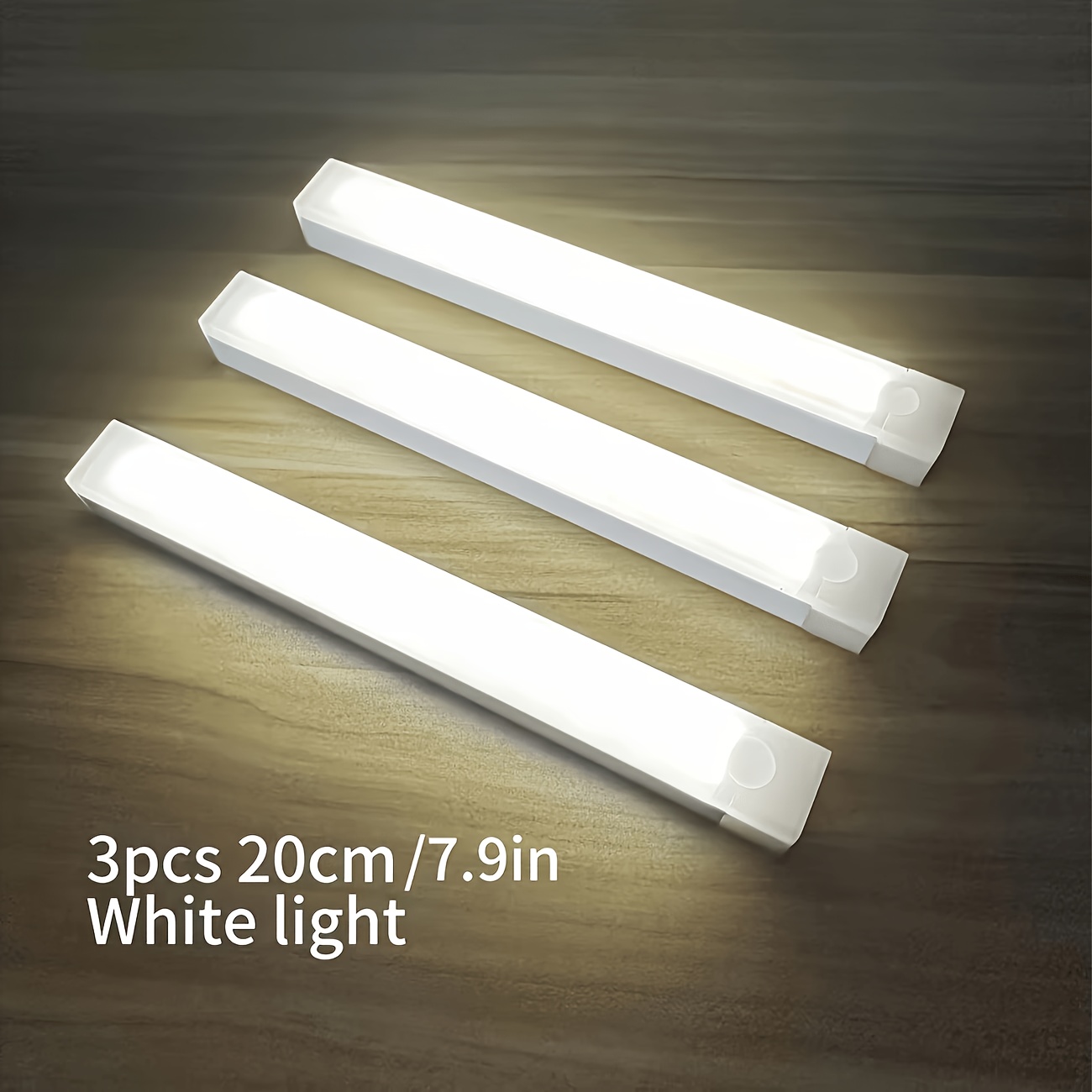 Image of Motion Sensor Led Cabinet Light Bars, 10/20/30cm Rechargeable Magnetic Under Counter Lights, Stick Lamp For Closet Kitchen Wardrobe
