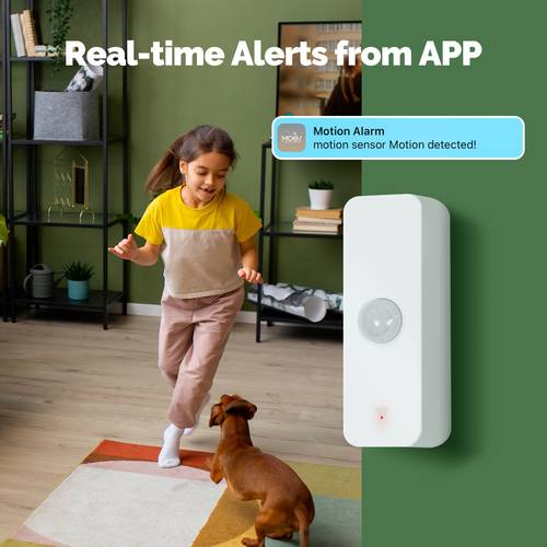 smart wifi pir motion sensor smart indoor motion detector with app notification alerts records infrared movement detector for remote monitor and