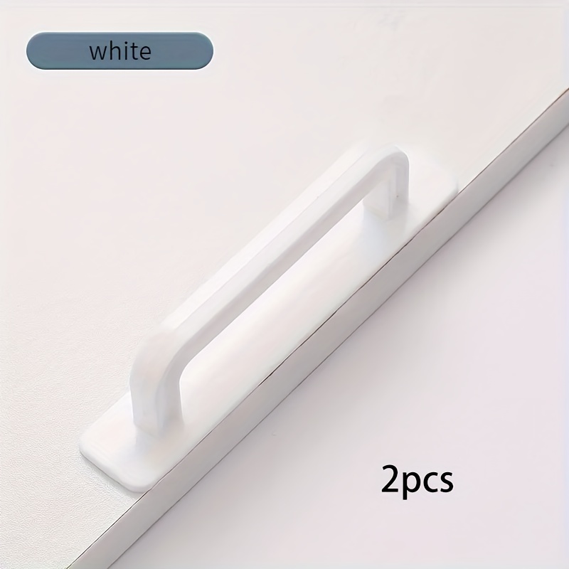 2pcs Plastic Door And Window Handle, No Punching Sliding Door Pull, Cabinet Drawer Wardrobe Glass Door Handle, Easy Design