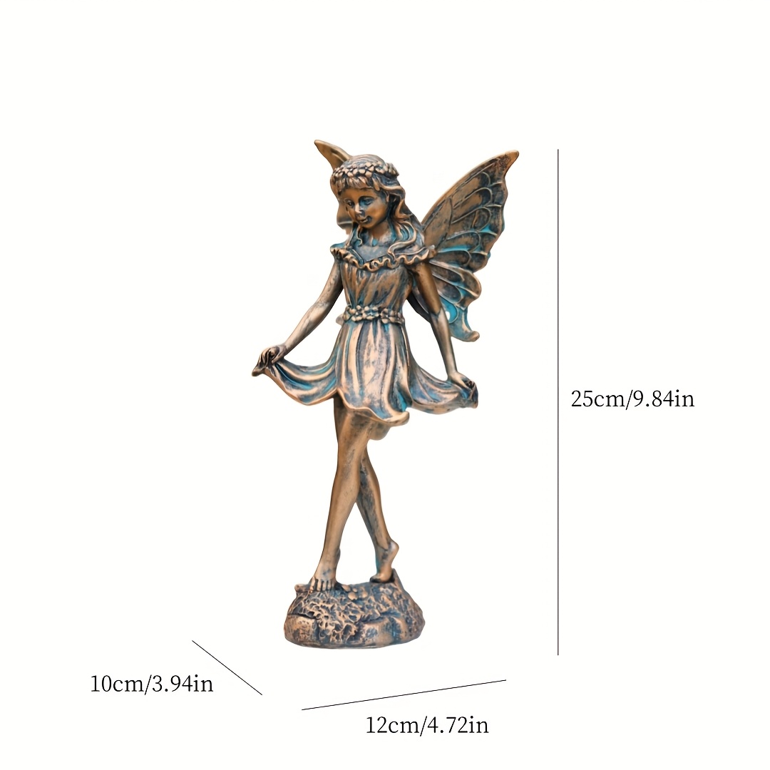 E-shop Eine elegante , eine Feenfigur, eine Außenskulptur, Gartendekoration für den Innenhof, ein tanzender Sprite, ein Sammlerstück, Geschenke für