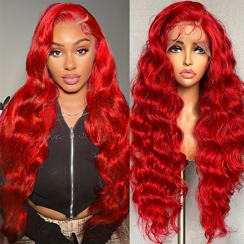 13x4 Red Wig Human Hair 150 Density Bright Red Lace Front Wigs Human Hair Body Wave Lace Front Colored Wigs Human Hair Red Wig Human Hair Red Human Hair Lace Front Wigs Pre Plucked For Women