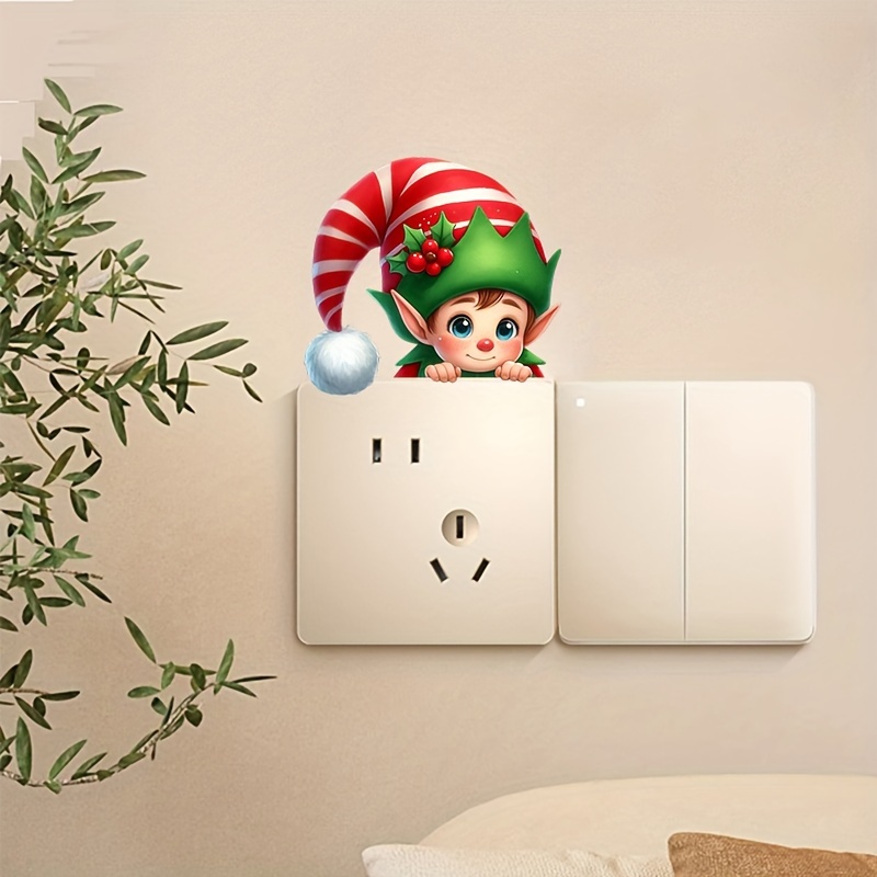 

Christmas-themed For Switch Sticker - Self-adhesive, For Bathroom & Home Decor