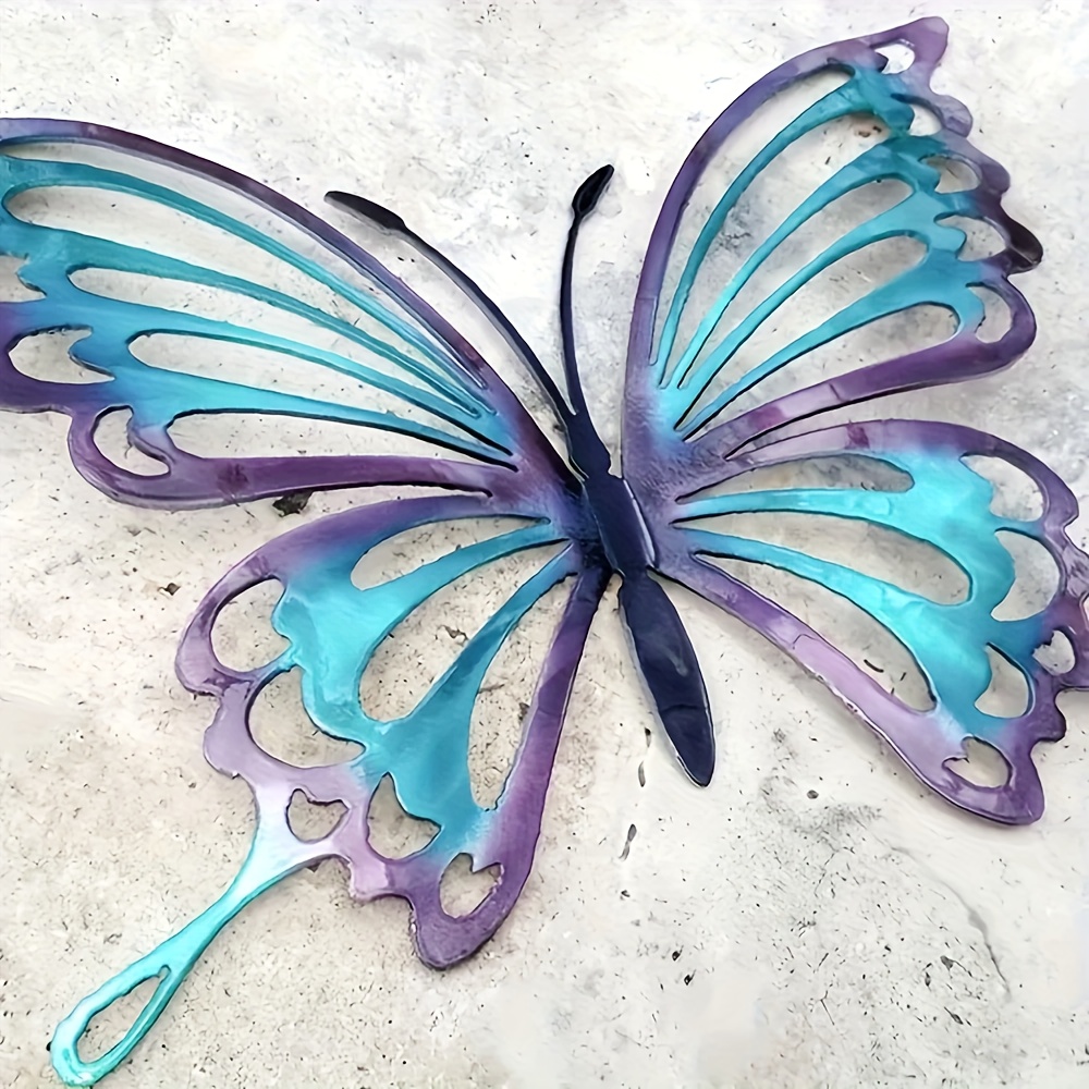 TEMU 2d Colorful Metal Wall Art, Decoration, Girl&;s Room Decor, Home, Indoor, Outdoor, Garden, Fence, Office Decoration, Perfect Gift For Her,