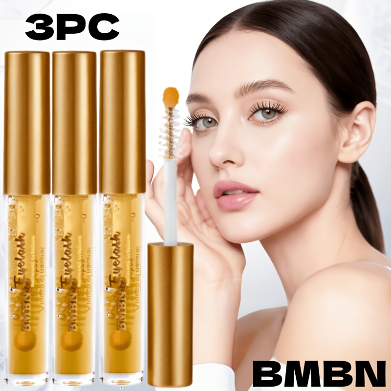 Image of 3pcs Bmbn Eyelash And Eyebrow Serum Set - Natural Volumizing And Curling Formula For - Nourishing Eye Makeup Gel Mascara Cream