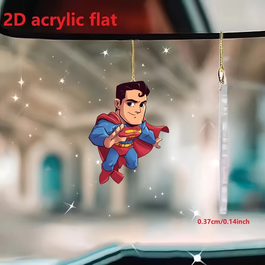 

Flying Acrylic Pendant - 2d Charm For Car Mirrors, Bags & Keychains | Fun Home Decor Accessory, Superhero Party Decorations