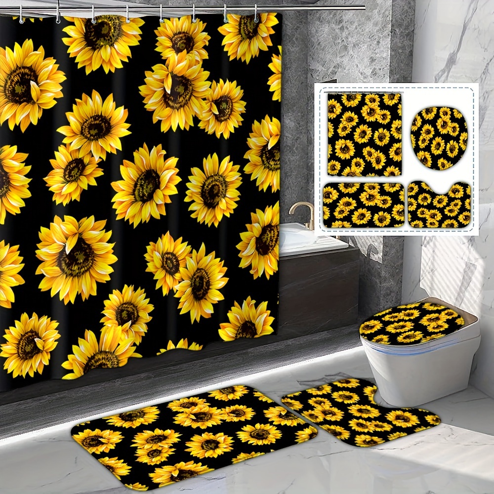 

Bathroom Set: Includes 1/4 Shower Curtain, 12 , And Coordinating Bathroom Accessories - For Decorating