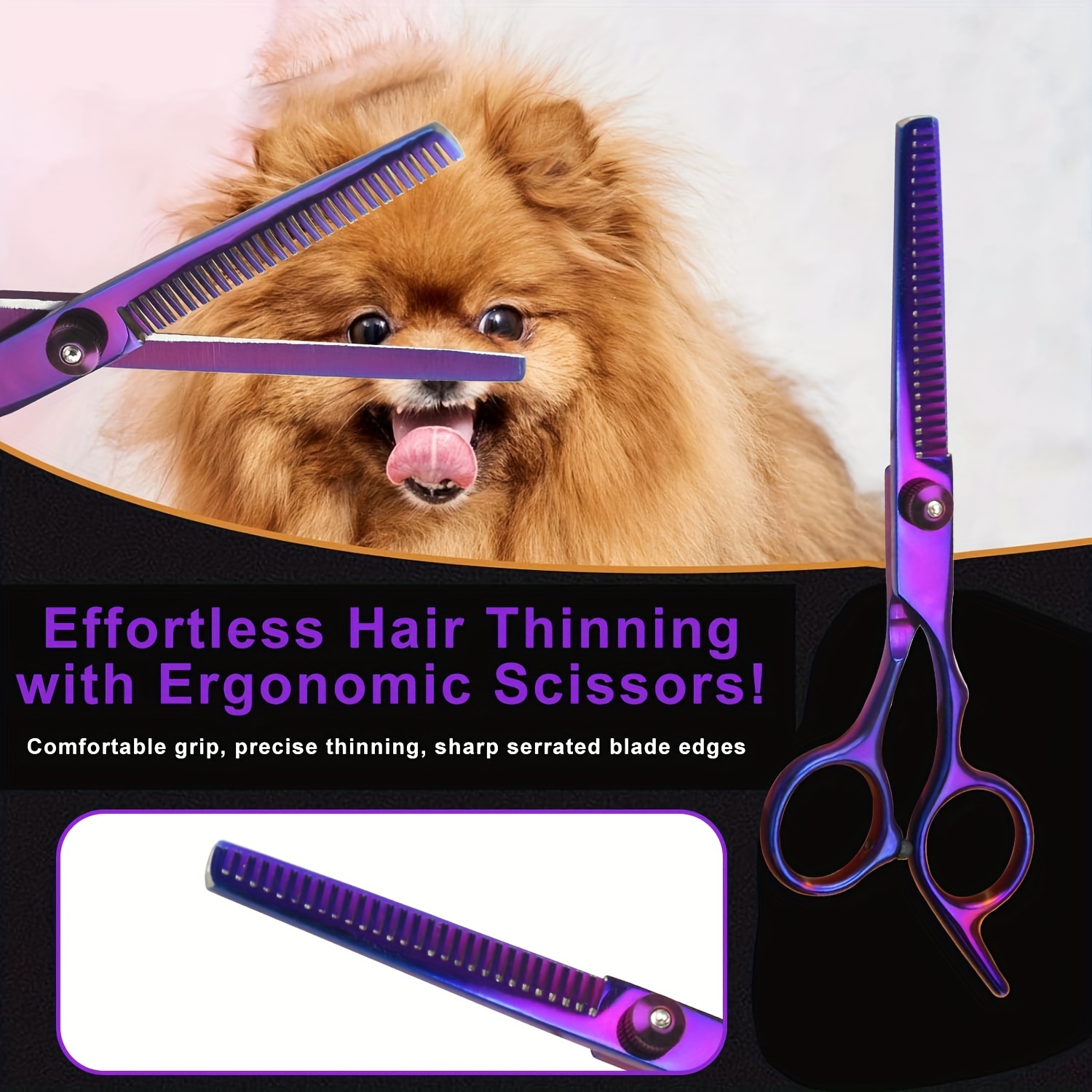 pet grooming scissors kit premium stainless steel straight Temu