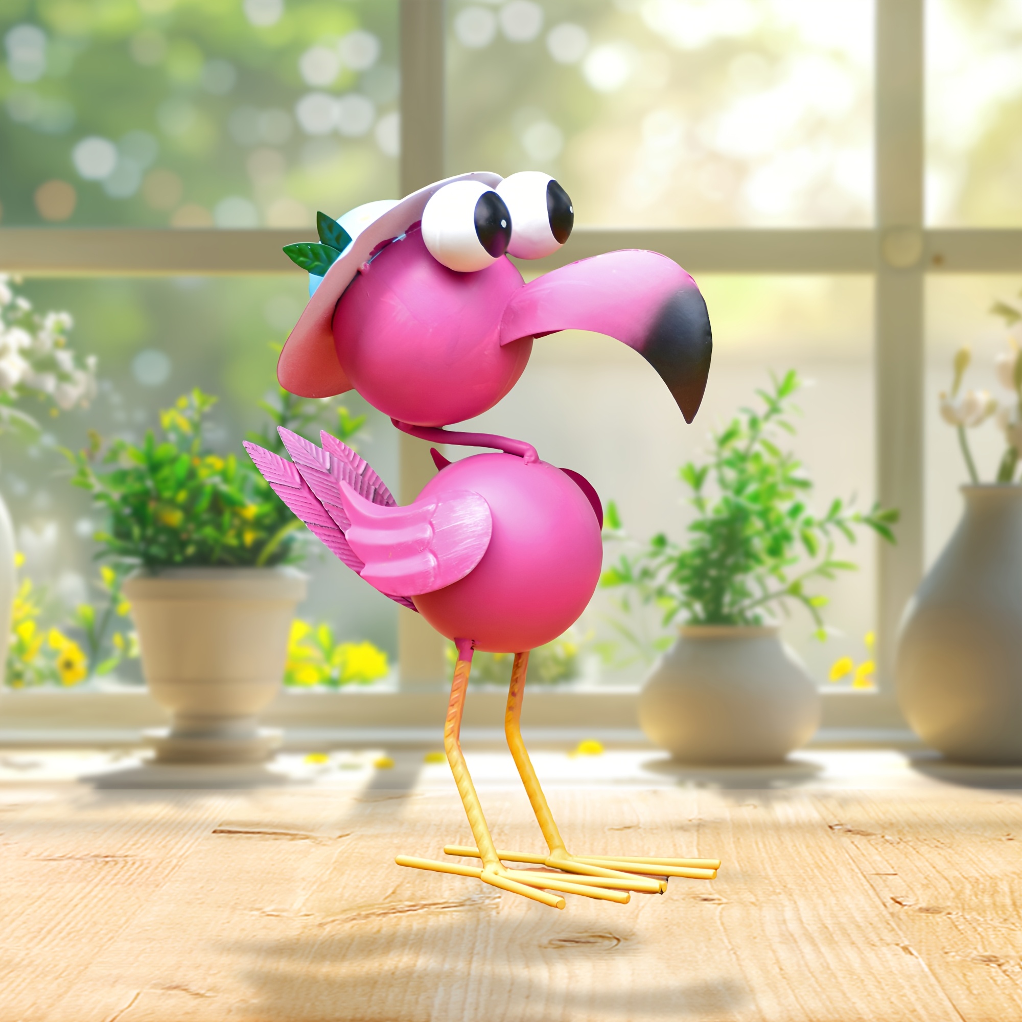 Image of New Animal Flamingo Ornament For Gardening, Suitable For Outdoor Villa And Courtyard Decoration