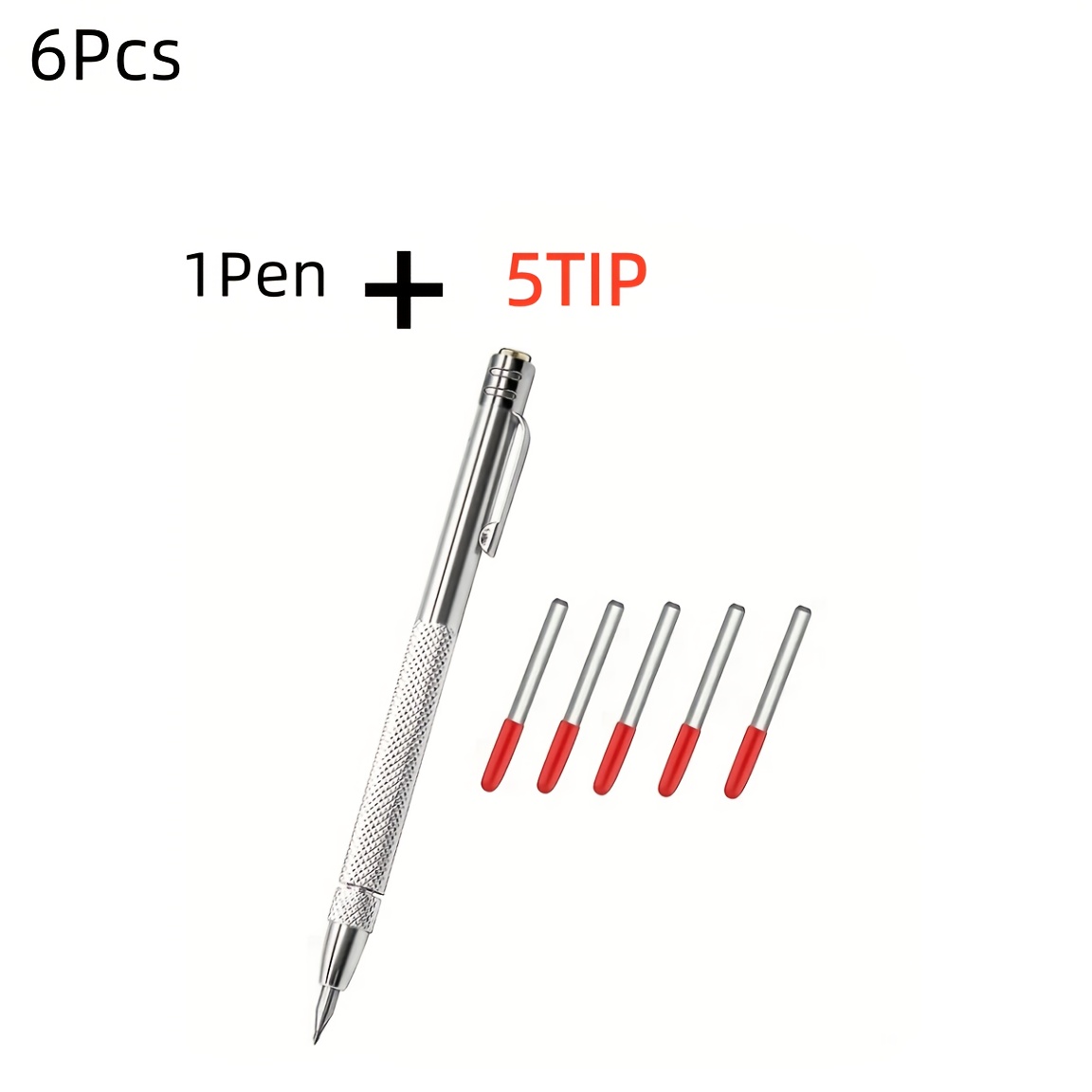 6pcs(1pen 5tip) 14pcs(2pen 12tip) 24pcs(4pen 20tip) Diamond Glass Cutter Pen Strong Magnetic Scribing Pen Replaceable Tip For Tile Glass Metal Marking Steel Scriber