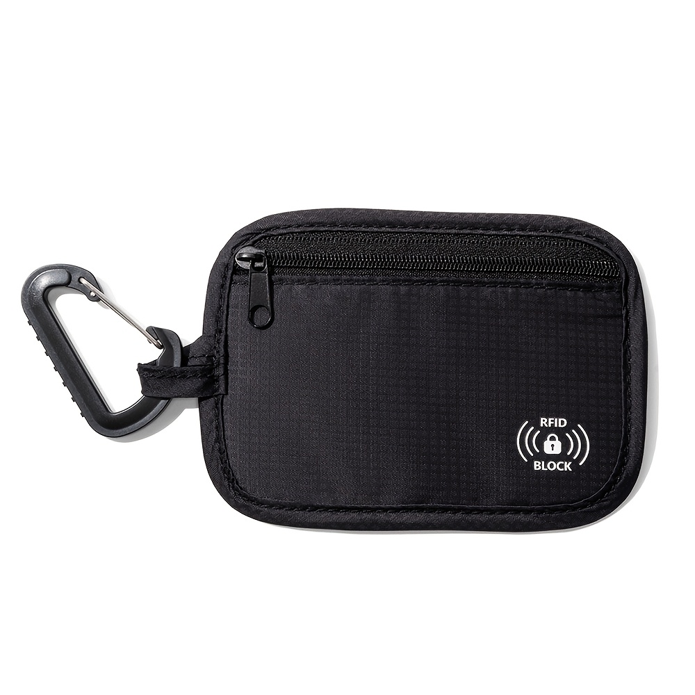 TEMU Rfid Anti-theft Swipe Purse Lightweight Waist Bag Mini Card Holder Travel Wallet, Credit Card/id Holder, Unisex