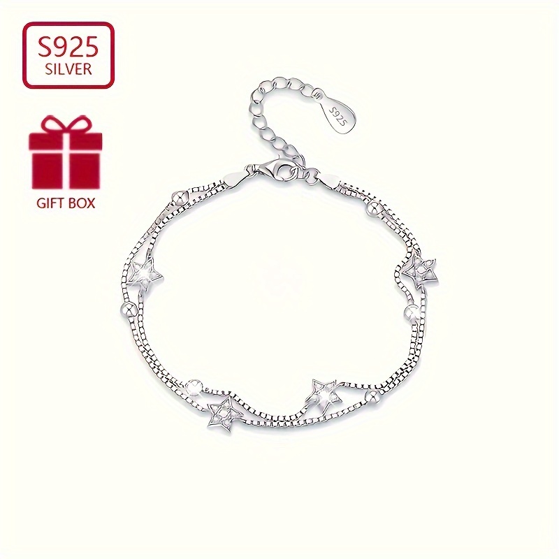 

Star Bracelet 925 Sterling Silver Luxury Niche Design Bracelet Couple Bracelet Birthday Gift