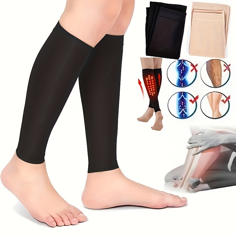 

1 Pair Of Compression Sock Men's Veins Calf Legs Socks Soreness Sports Sleeves Stocking Slimming Calf Prevent Outdoor Varicose Pressure