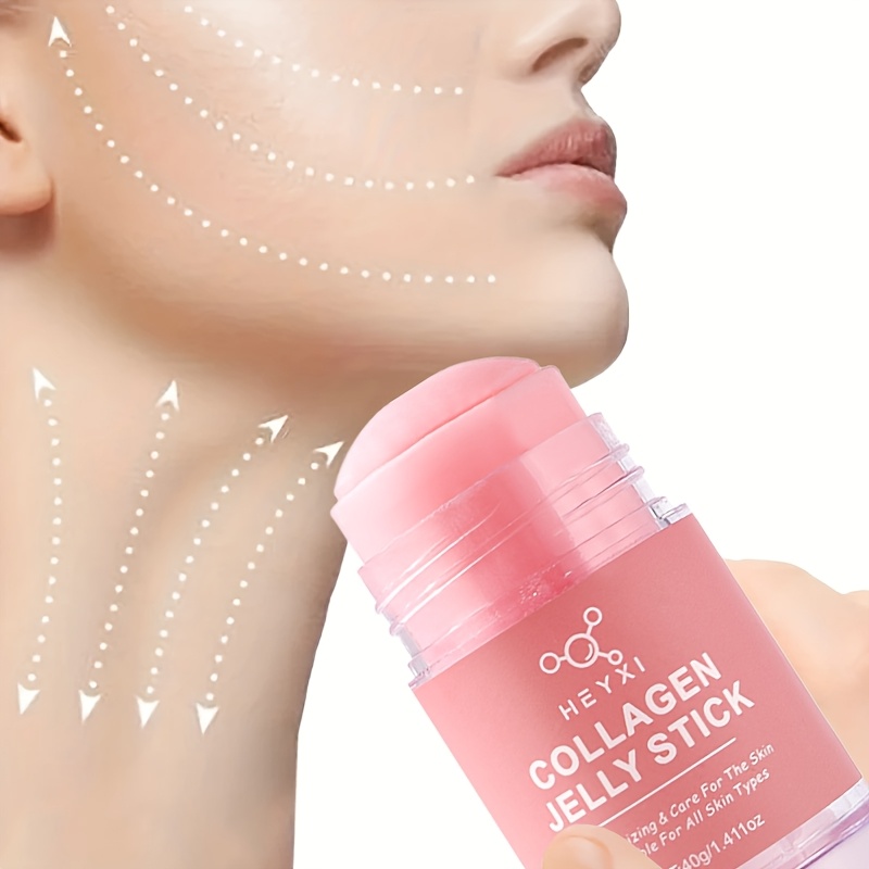   and firming collagen facial and neck lift gel stick wrinkles   reduced   skin signs of aging diminishes dark circles bruises or blemishes evens skin tone   skin