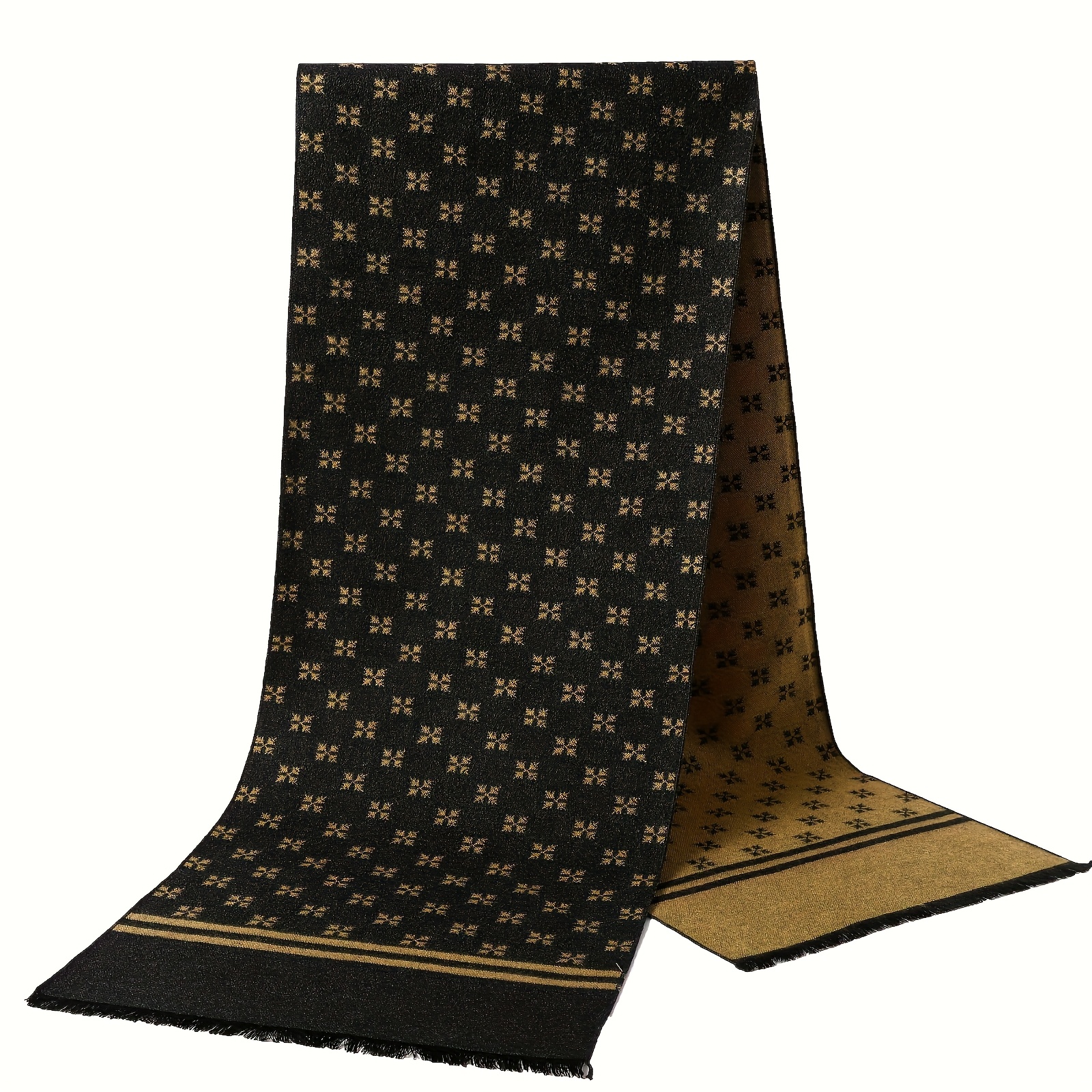 TEMU 1pc Of 's Warm Scarf, 180x30cm Thick Plaid Scarf, Ideal Gift For Autumn And Winter, Suitable For Spring And Summer