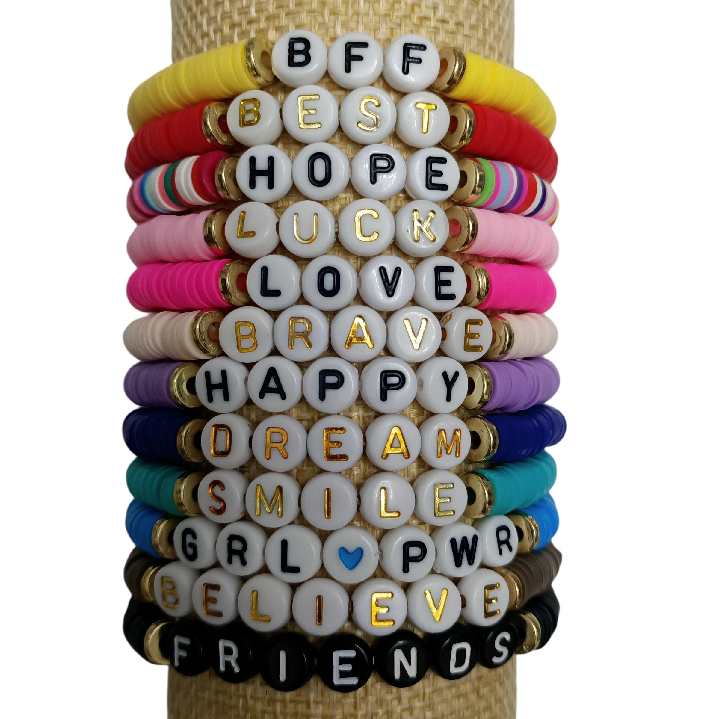Inspirational Bracelet Colorful Beaded Word Bracelets - Temu