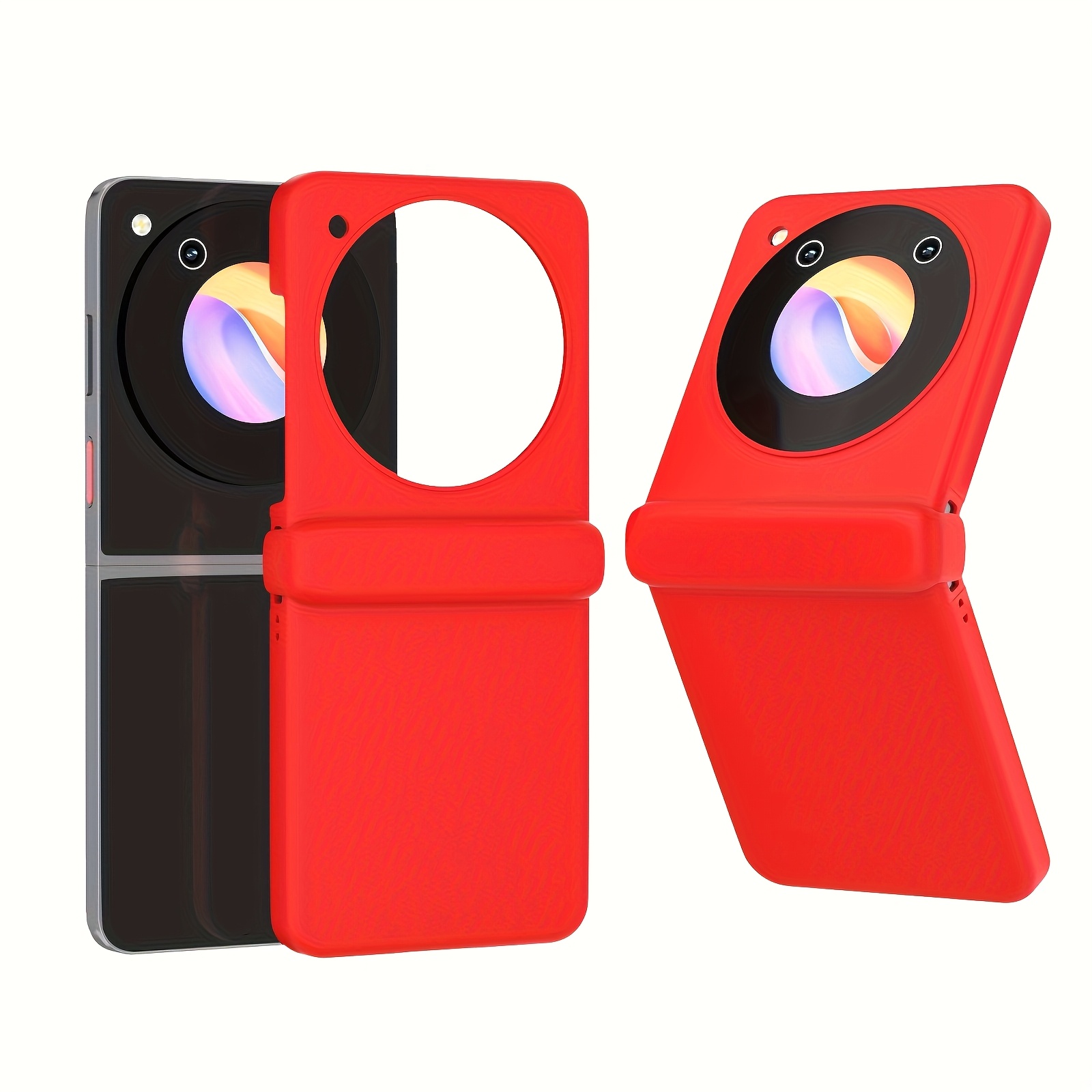 TEMU plegable de color sólido para teléfono, para ZTE Flip/Nubia Flip/ para hombres y mujeres, simple, duradera y a prueba de arañazos.
